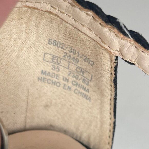 ZARA Leather Orange Black Beige Braided Stiletto Sandals Sz Us 5 Retro - Picture 10 of 13